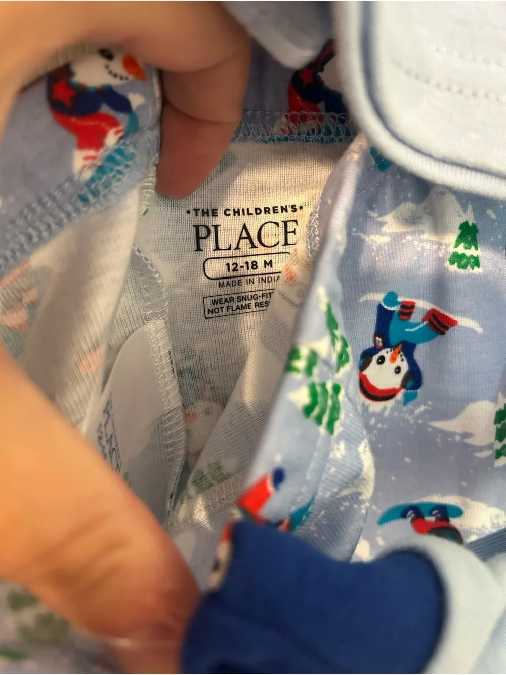 NWT!Infant Boys 2-PieceChildren's Place Light Blue 'Super Little Bro' Pajama Set